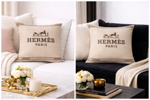 Load image into Gallery viewer, Beige Hermes Pillow Case