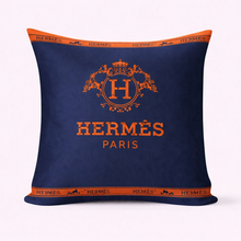 Load image into Gallery viewer, Dark Blue and orange Hermes Pillow Case