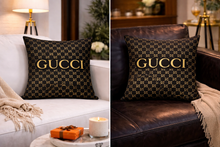 Load image into Gallery viewer, Gucci Black and Yellow pillow case