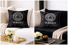 Load image into Gallery viewer, Marber black and white Versace pillow case