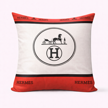 Load image into Gallery viewer, Orange and Beige Hermes Pillow Case