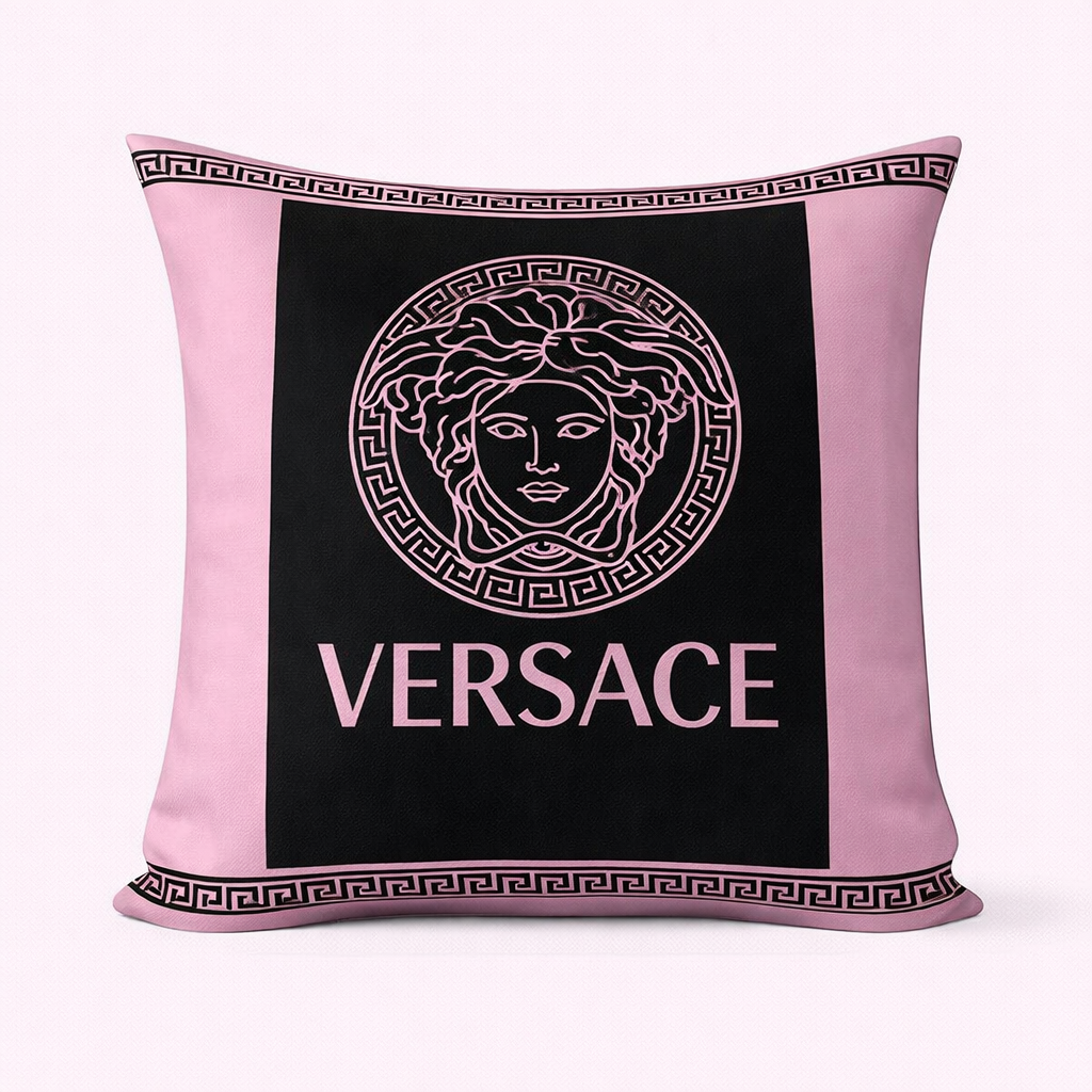 Pink and black Versace pillow case – MY luxurious home