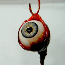 Load image into Gallery viewer, Realistic Human Ripped Out Eyeball on a Hook Ornament Halloween
