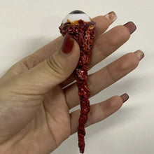 Load image into Gallery viewer, Realistic Human Ripped Out Eyeball on a Hook Ornament Halloween