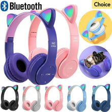 Load image into Gallery viewer, Wireless Headphones Cat Ear Bluetooth-Compatible