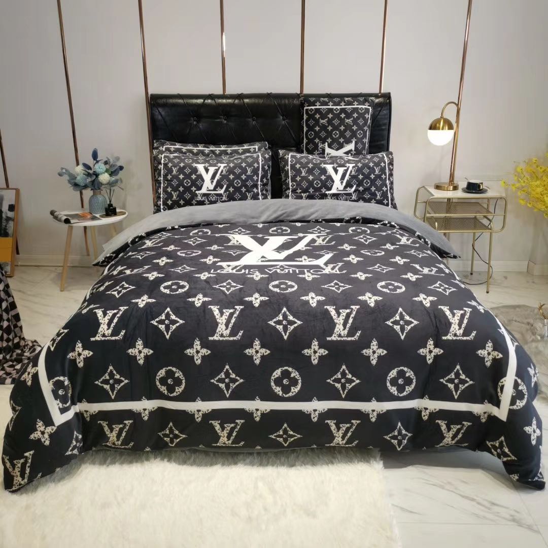 Black Monogram Louis Vuitton bed set MY luxurious home