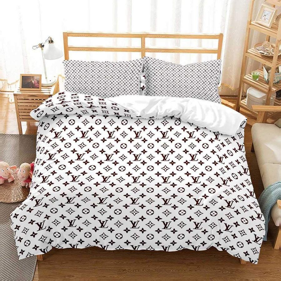 White Louis Vuitton bed set MY luxurious home
