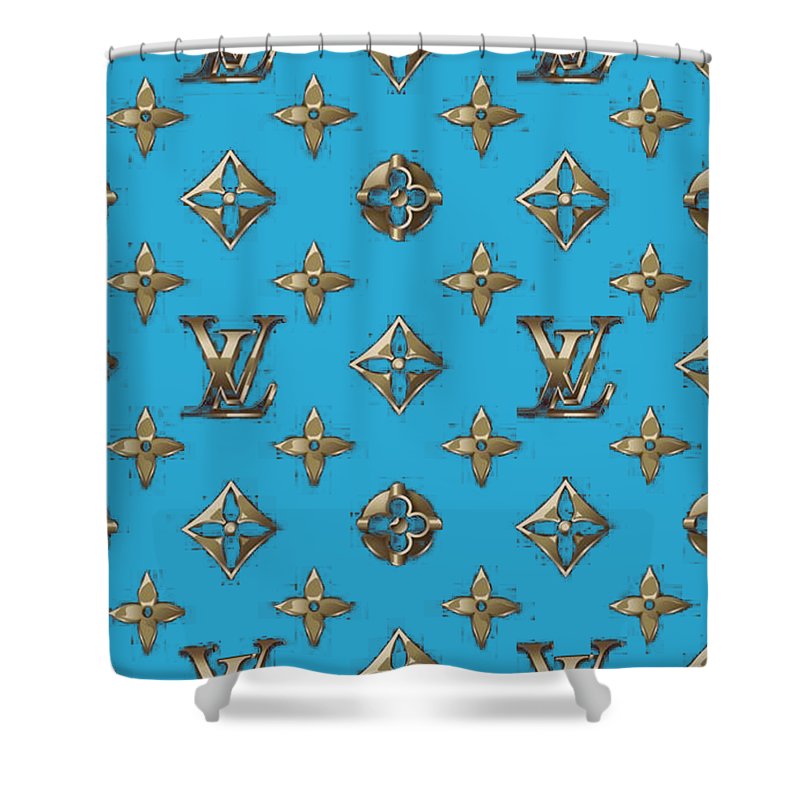 Louis vuitton Shower Curtain Blue and Silver MY luxurious home