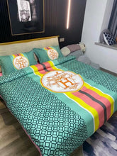 Load image into Gallery viewer, Light blue Hermes bed set