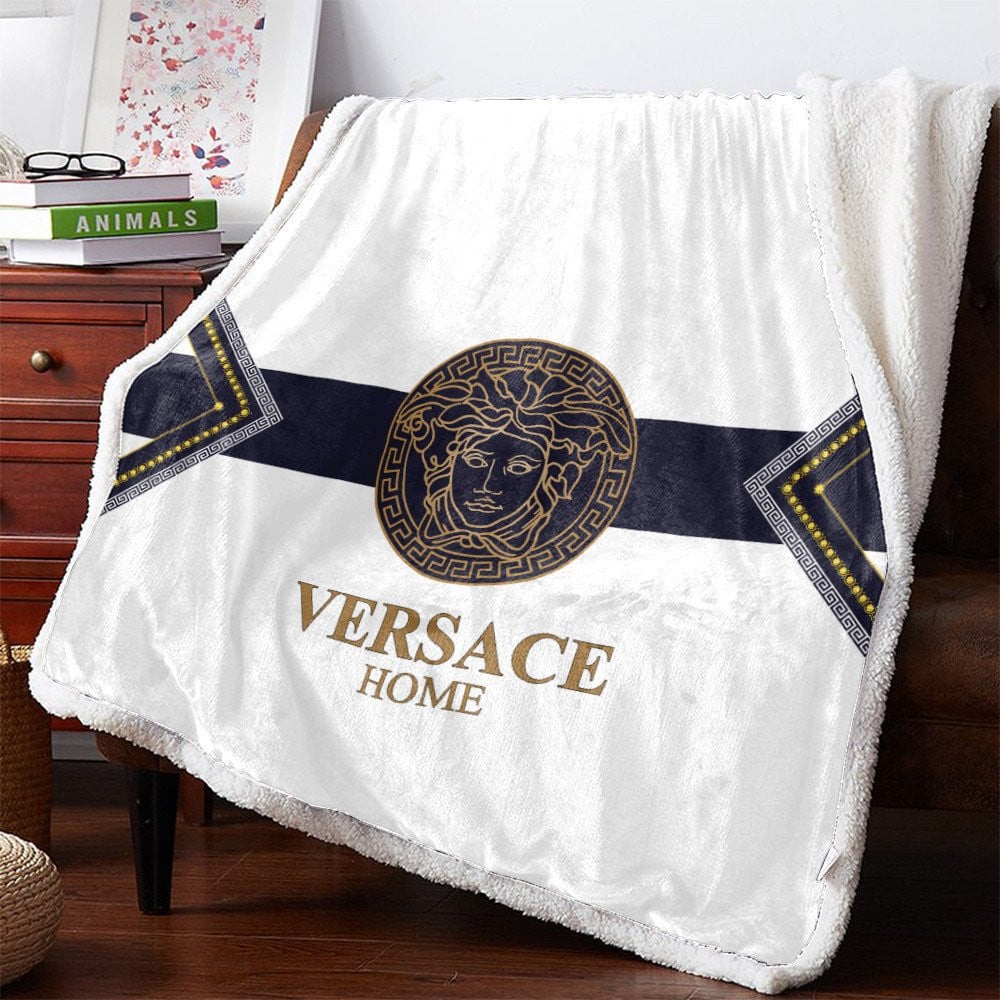 White luxury Versace Blanket ROSAMISS STORE MY luxurious home