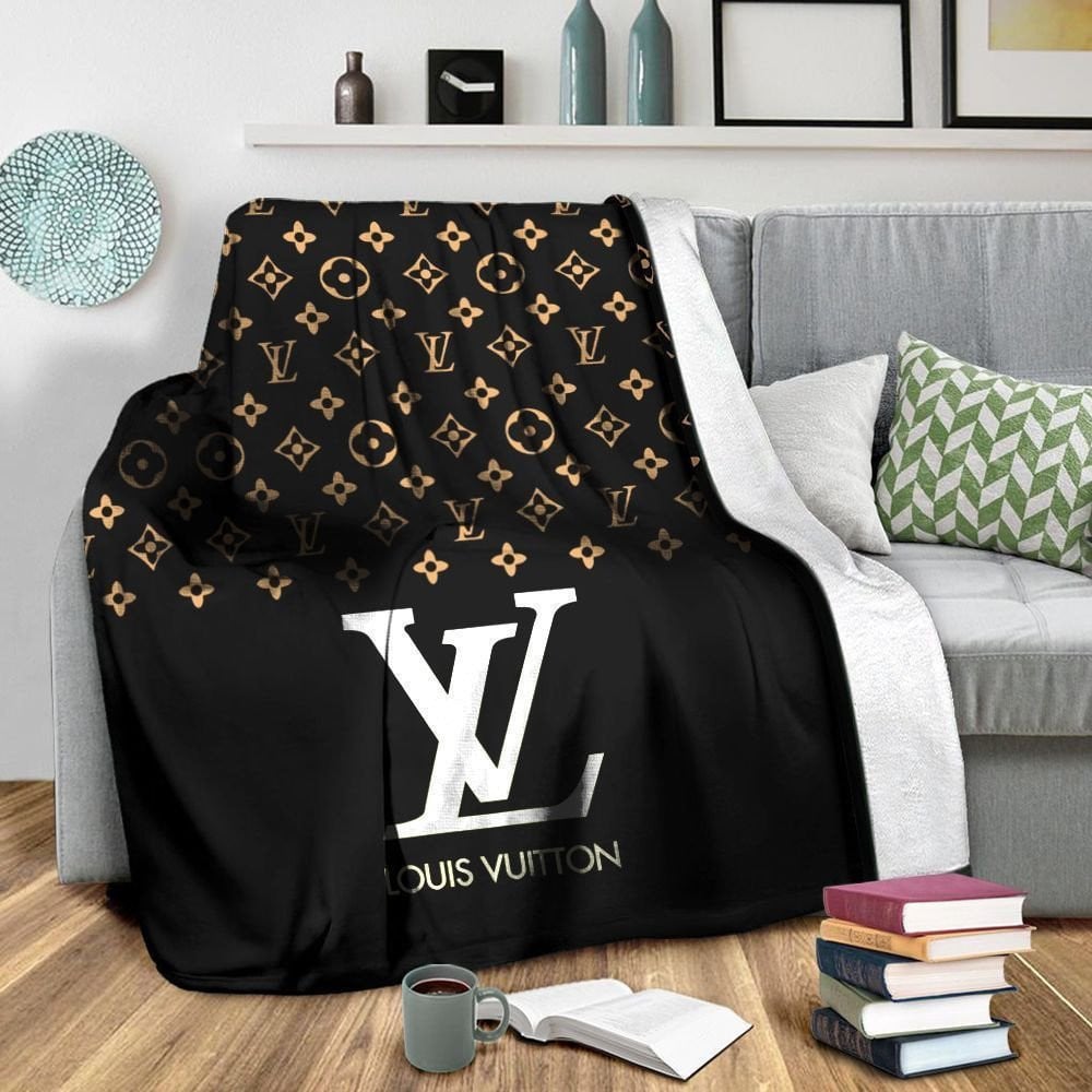 louis vuitton blanket designer luxury blankets black and dark gray