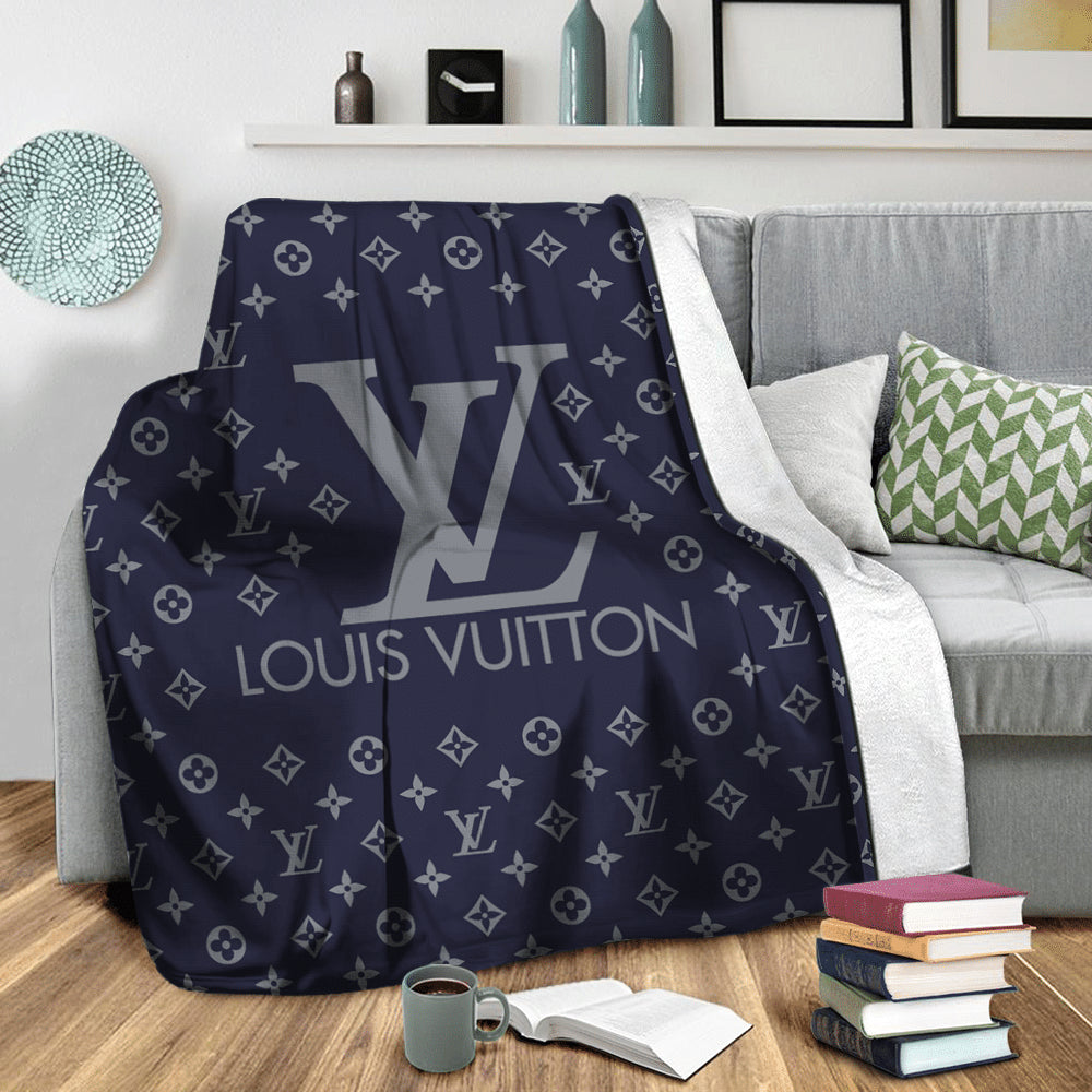 Blue Fashion Louis Vuitton blanket  ROSAMISS STORE – MY luxurious home