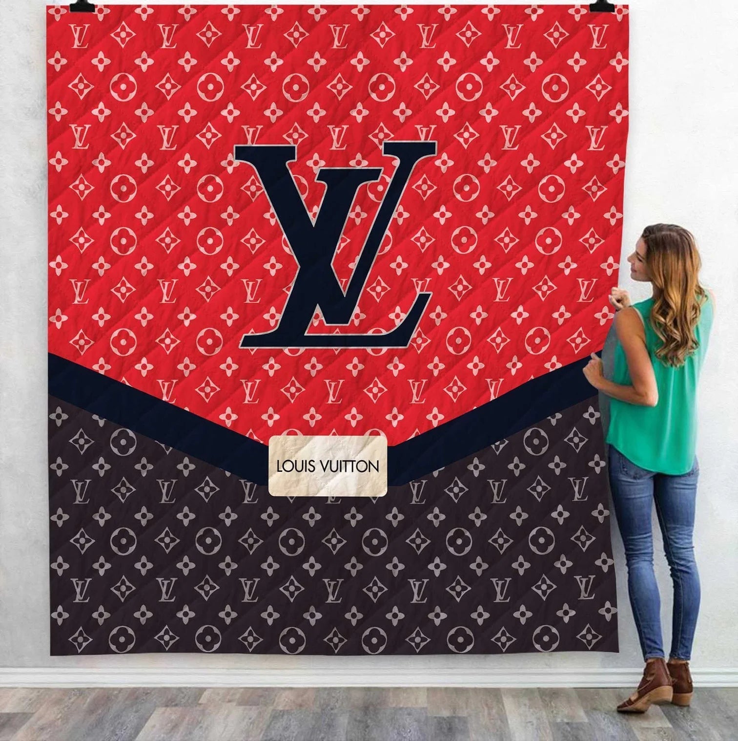 Red Black Fashion Louis Vuitton blanket ROSAMISS STORE MY luxurious