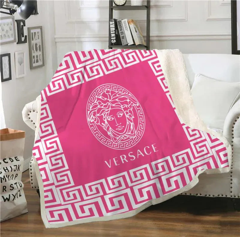 Pink Versace Blanket ROSAMISS STORE MY luxurious home