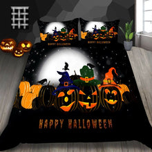 Load image into Gallery viewer, Unique Pumpkin Halloween bed set