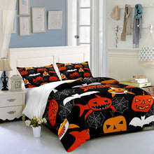 Load image into Gallery viewer, Shark Pumpkin Halloween bed set