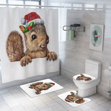 Load image into Gallery viewer, christmas shower curtain rabbit