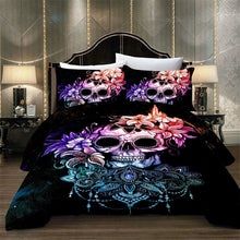 Load image into Gallery viewer, Color Skull Halloween bed set
