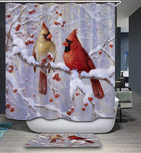 Load image into Gallery viewer, Red Cardinal Shower Curtain