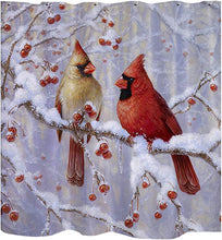 Load image into Gallery viewer, Red Cardinal Shower Curtain