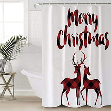 Load image into Gallery viewer, Red Black Buffalo Shower Curtain