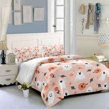 Load image into Gallery viewer, Pink Autumn Halloween bed set