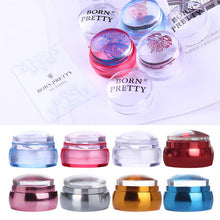 Load image into Gallery viewer, The Born Pretty Clear Jelly Silicone Stamper with Metallic Handle and Scraper Set