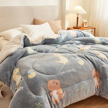 Load image into Gallery viewer, Berber Fleece Blanket Quilt Winter Thicken Thermal Coral Fleece Double-Layer Blanket Winter Dormitory Single Spring and Autumn