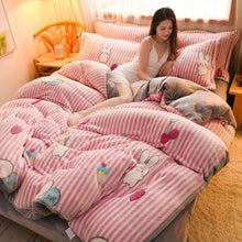 Load image into Gallery viewer, Luxury Velvet & Flannel Bedding Set | Double-Sided Duvet Cover