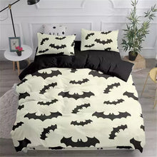 Load image into Gallery viewer, White Flying Vampire Halloween bed set