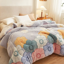 Load image into Gallery viewer, Berber Fleece Blanket Quilt Winter Thicken Thermal Coral Fleece Double-Layer Blanket Winter Dormitory Single Spring and Autumn