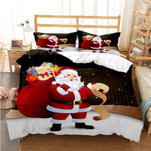 Load image into Gallery viewer, Santa Merry Christmas bed set