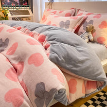 Load image into Gallery viewer, Double Side Flannel Thicken Warm Duvet Cover Winter Cute Cartoon Child Girl kids Full Double Queen King Size Quilt Cover 150x200
