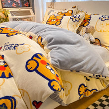 Load image into Gallery viewer, Double Side Flannel Thicken Warm Duvet Cover Winter Cute Cartoon Child Girl kids Full Double Queen King Size Quilt Cover 150x200