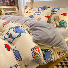 Load image into Gallery viewer, Double Side Flannel Thicken Warm Duvet Cover Winter Cute Cartoon Child Girl kids Full Double Queen King Size Quilt Cover 150x200