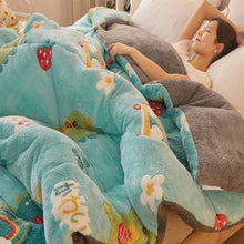 Load image into Gallery viewer, Winter Thicken Plush Blanket Duvet Double-sided Velvet Quilt Core Cashmere Quilted Warm Comforter Single Double Queen Size