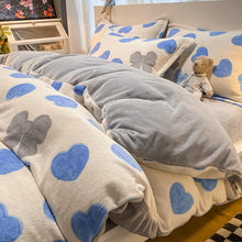 Load image into Gallery viewer, Double Side Flannel Thicken Warm Duvet Cover Winter Cute Cartoon Child Girl kids Full Double Queen King Size Quilt Cover 150x200