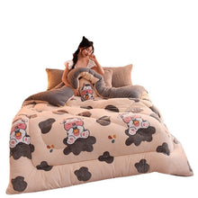 Load image into Gallery viewer, Winter Style A Snowflake Cashmere B Lamb Cashmere Milk Quilt Core All Large Luxury King Size Bedding Blankets Bed Blanket