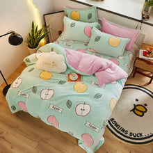 Load image into Gallery viewer, Warm Soft Flannel Duvet Cover Coral Fleece Winter Thick Single Double Queen King Size Quilt cover Sided Velvet Bedding