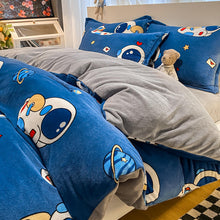 Load image into Gallery viewer, Double Side Flannel Thicken Warm Duvet Cover Winter Cute Cartoon Child Girl kids Full Double Queen King Size Quilt Cover 150x200