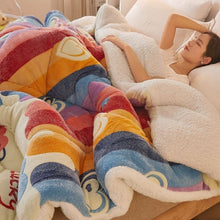 Load image into Gallery viewer, Winter Thicken Plush Blanket Duvet Double-sided Velvet Quilt Core Cashmere Quilted Warm Comforter Single Double Queen Size