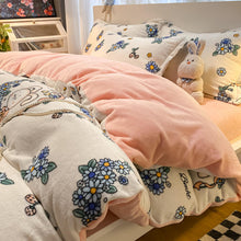 Load image into Gallery viewer, Double Side Flannel Thicken Warm Duvet Cover Winter Cute Cartoon Child Girl kids Full Double Queen King Size Quilt Cover 150x200