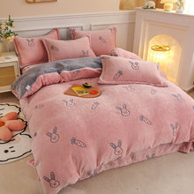Load image into Gallery viewer, Warm Soft Flannel Duvet Cover Coral Fleece Winter Thick Single Double Queen King Size Quilt cover Sided Velvet Bedding