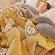 Load image into Gallery viewer, Winter Thicken Plush Blanket Duvet Double-sided Velvet Quilt Core Cashmere Quilted Warm Comforter Single Double Queen Size