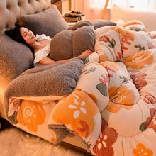 Load image into Gallery viewer, Winter Thickened Coral Fleece Quilt Double-Sided Fleece Thickened Soft Single Double Quilt Home King Queen Full Size Comforter