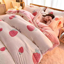 Load image into Gallery viewer, Luxury Velvet & Flannel Bedding Set | Double-Sided Duvet Cover