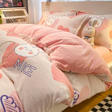Load image into Gallery viewer, Double Side Flannel Thicken Warm Duvet Cover Winter Cute Cartoon Child Girl kids Full Double Queen King Size Quilt Cover 150x200