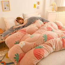 Load image into Gallery viewer, Winter lamb velvet thickened warm quilt winter double single comforter home cotton 6kg quilt core double-sided velvet quilt