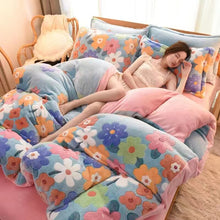 Load image into Gallery viewer, Luxury Velvet & Flannel Bedding Set | Double-Sided Duvet Cover