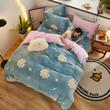 Load image into Gallery viewer, Warm Soft Flannel Duvet Cover Coral Fleece Winter Thick Single Double Queen King Size Quilt cover Sided Velvet Bedding